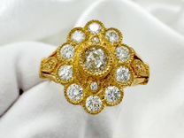 Золотое кольцо с бриллиантами 585 / 4.69 гр