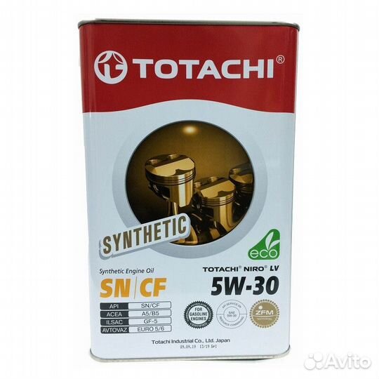 Моторное масло totachi niro LV Synthetic 5W-40 син