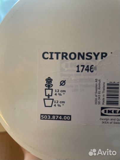 Цветочный горшок икеа IKEA citronsyra 2 шт