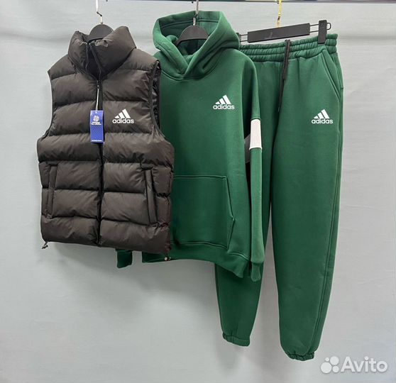 Костюм тройка на флисе Adidas