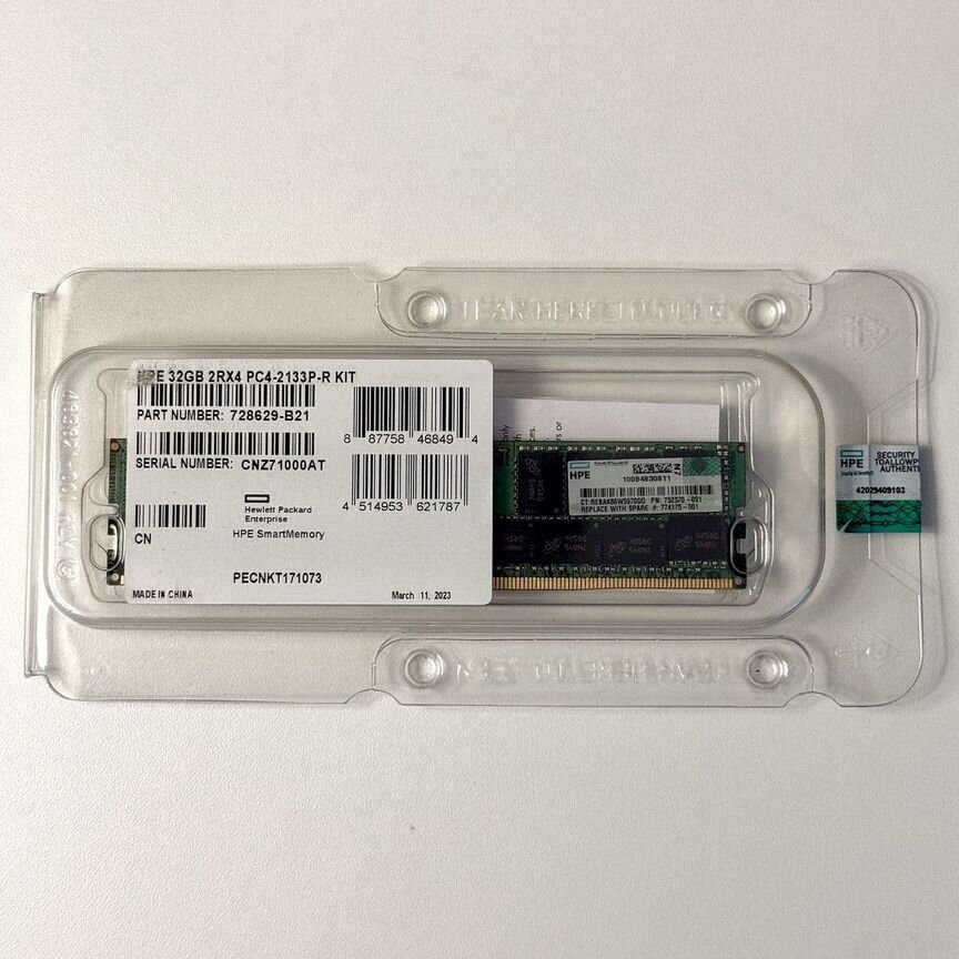 [PC4-2133P-RBB-10] Hpe/Hynix 32gb Ddr4 2133mhz Rdimm Pc4-2133p-Rbb-10