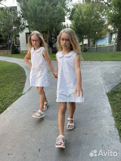 Платье/ сарафан белое 116-122