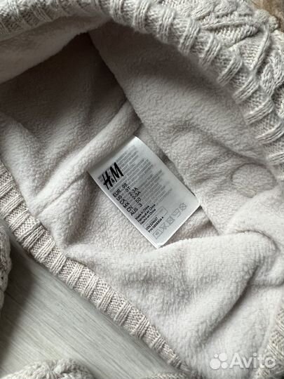 Комлект шапка и варежки H&M 98 (новый)