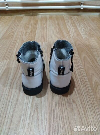 Зимние кожаные ботинки