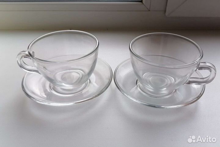 Чайные пары (две) из стекла
