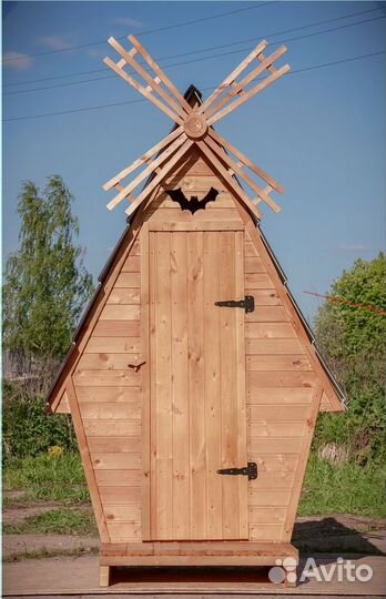Дачный туалет деревянный ART124