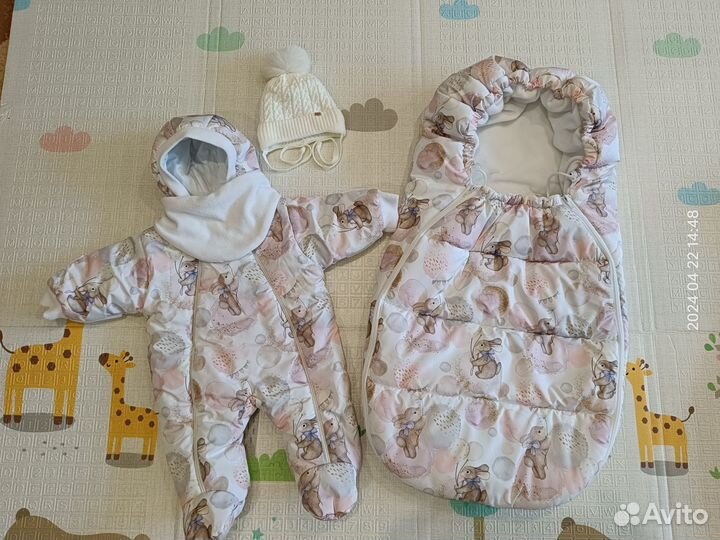 Конверт на выписку зимний для двойни