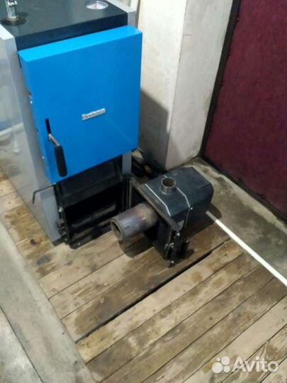 Твердотопливный котел с пеллетной горелкой