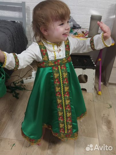 Русский народный костюм для девочки 86-92