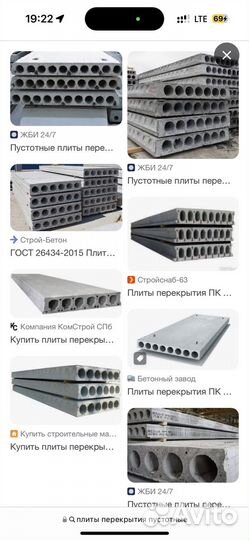 Плиты перекрытия пустотные бу