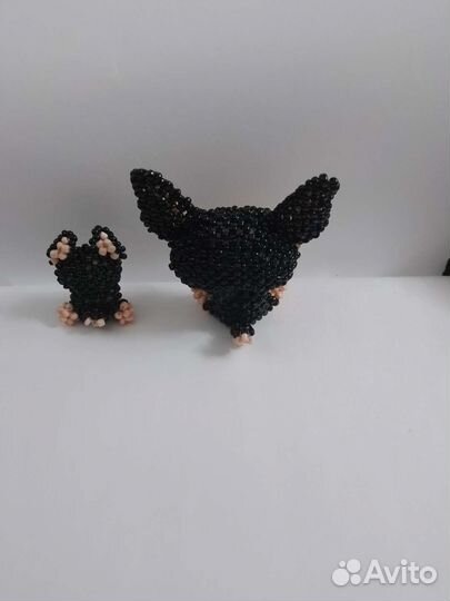 Амигуруми из бисера чихуахуа/доберман