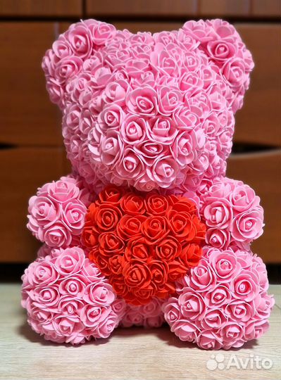 Мишка из роз 40 см