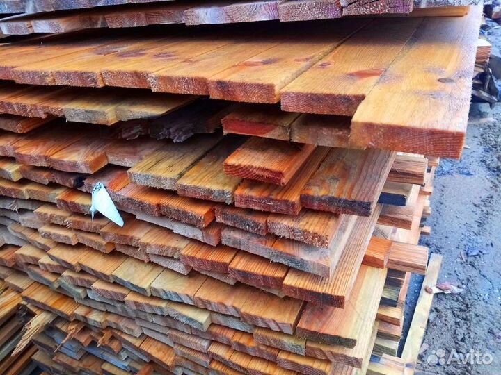 Обрезная доска лиственница 25х100х6000мм