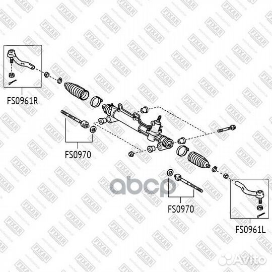 Тяга рулевая fixar FS0970 toyota Camry 01- / тя