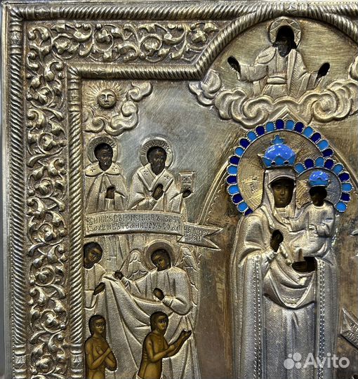 Икона Богородица Всех Скорбящих Радость Серебро