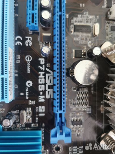 Материнская плата s1156 Asus P7H55-M SI +i3 +8Gb