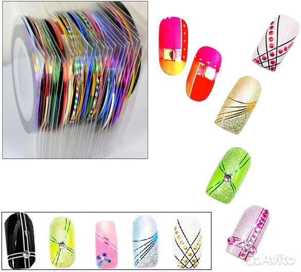 Наклейки для ногтей, камушки лаки Блюскай