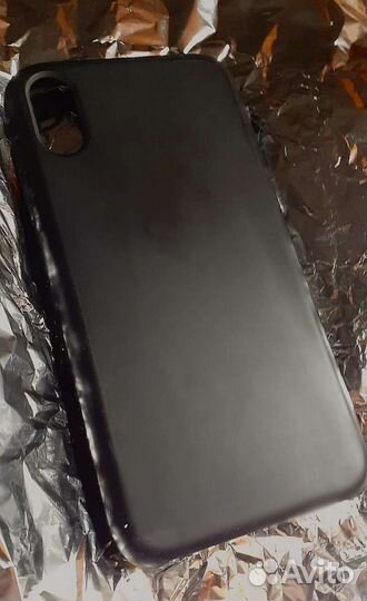 Чехол на iPhone xr, матовый, чёрный
