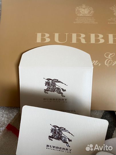 Шарф Burberry кашемир полный комплект