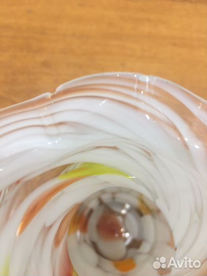 Ваза для цветов цветное стекло СССР