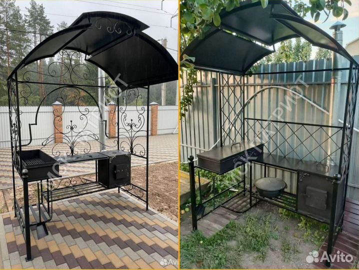 Мангал с крышей