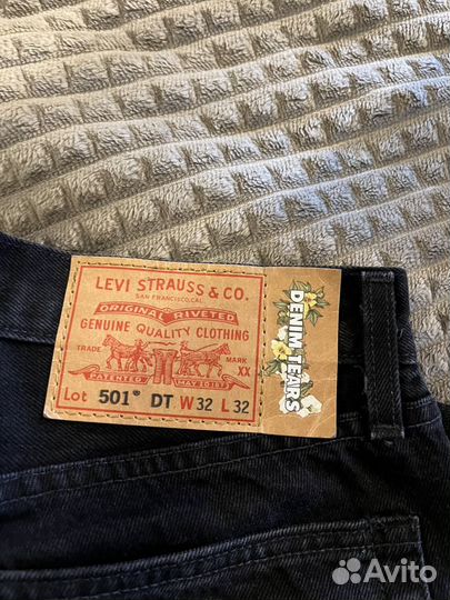 Denim Tears X Levi’s Black Logo джинсы оригинал