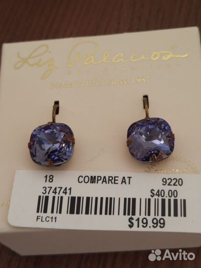 Винтаж серьги swarovski новые