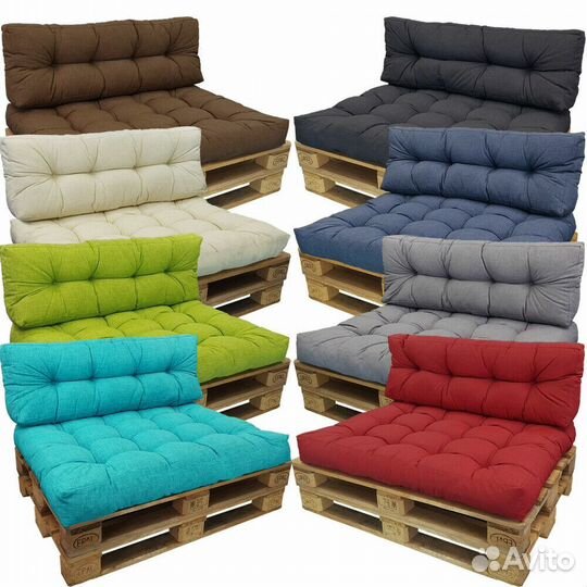Подушки и матрасы на поддоны,лавки,ниши,шезлонги,к