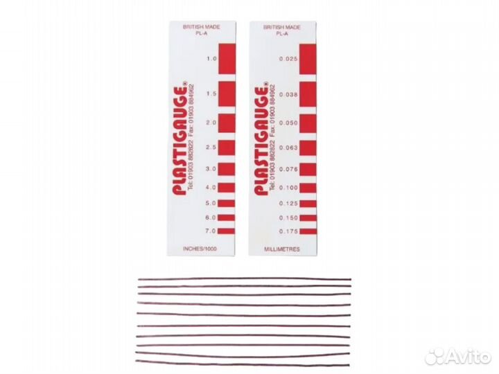Калибр 0,025 - 0,175 мм (10 шт) PL-A Plastigauge