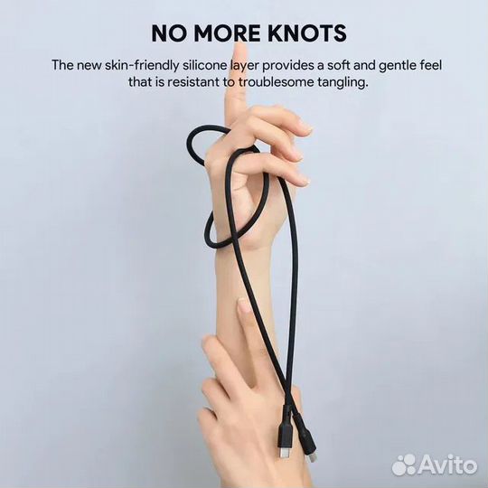 Кабель Aukey SCC141 1m black USB-C - USB-C Silico