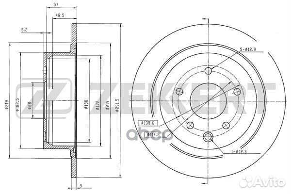 Диск торм. задн. Nissan Qashqai (J10 NJ10) 06