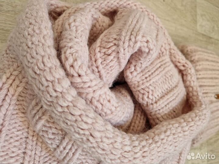 Комплект шапка и снуд женский