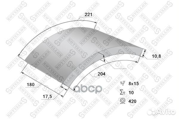 8500901SX накладки торм.с заклепк.1ремувеличен