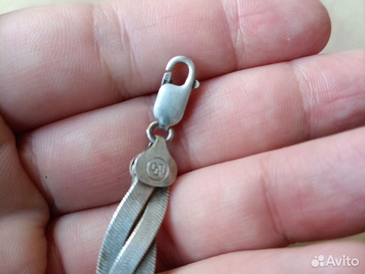 Браслет косичка из серебра 925