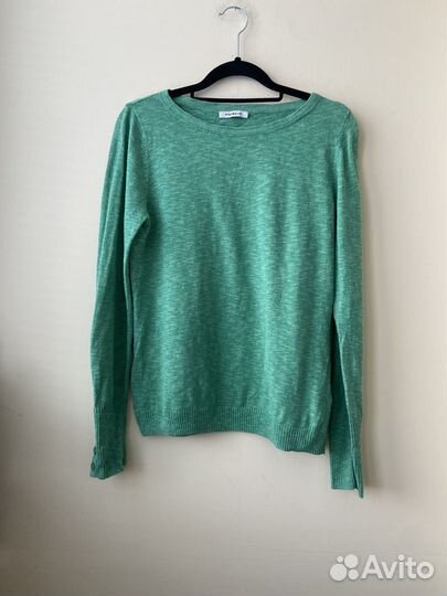 Джемпер льняной зеленый 44