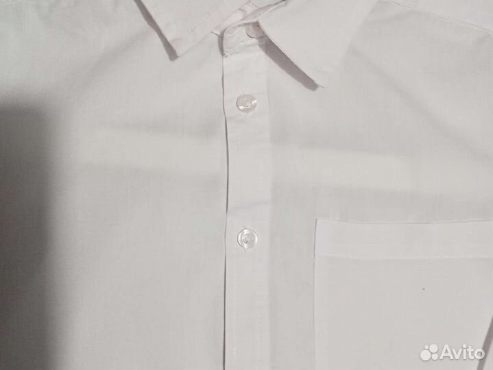 Рубашка школьная белая школьная 140