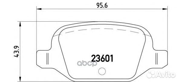 Колодки тормозные дисковые зад P23064 Brembo