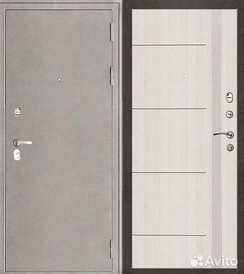 Металлические двери с зеркалом