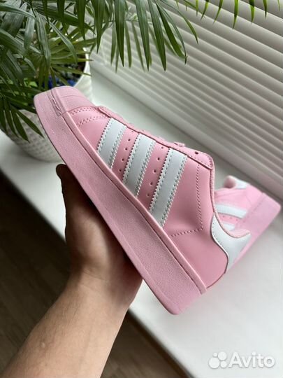 Adidas superstar розовые