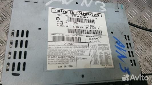 Магнитола dodge caliber (AVN03I401)