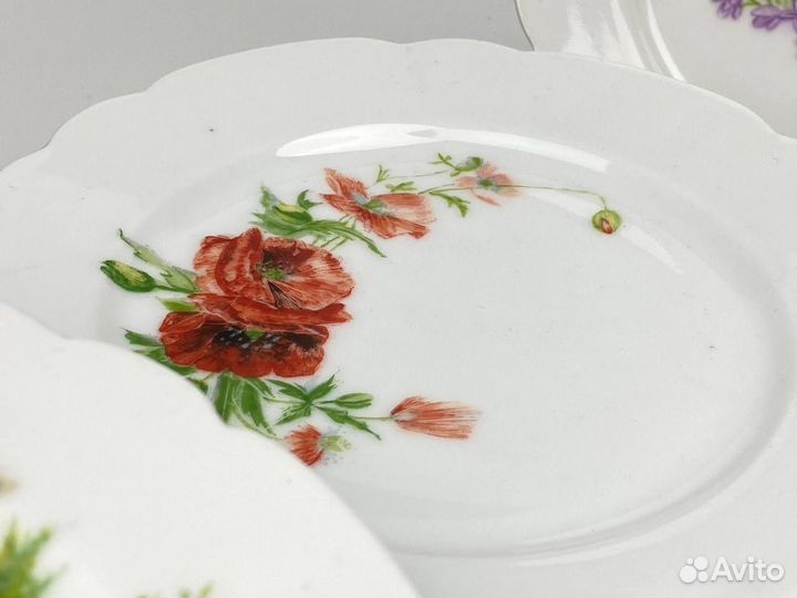 Тарелки фарфоровые десертные ручная роспись