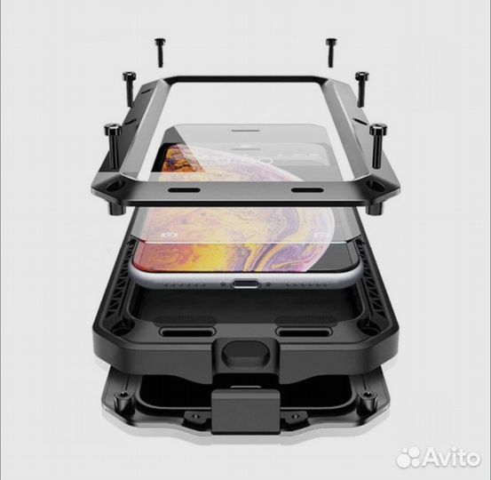 Бронированный противоударный чехол iPhone X / Xs
