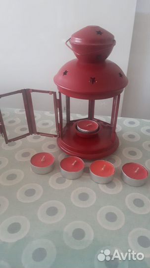 Подсвечники-фонари икеа rotera 21 см-2 шт(+ свечи)