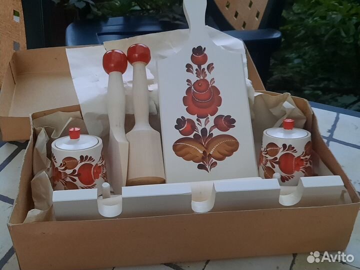 Набор для кухни деревянный новый СССР