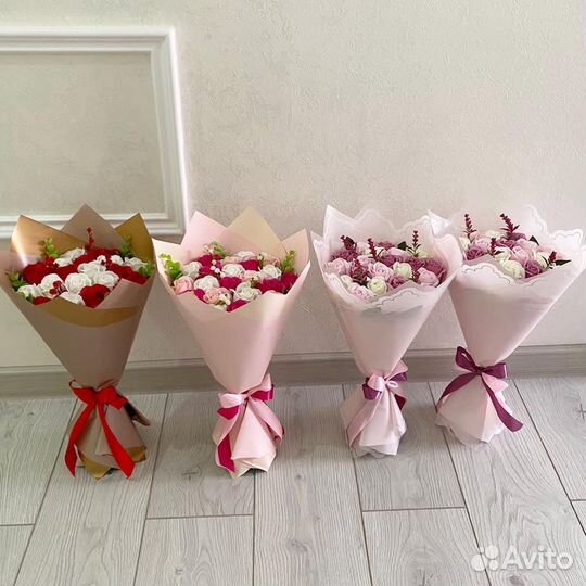 Букеты на 1 сентября из мыльных роз