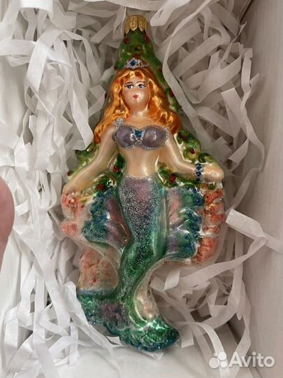 Русалка елочная игрушка Польша