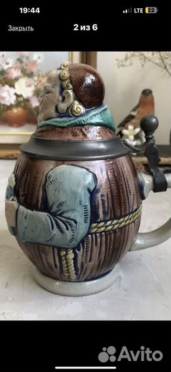 Пивная немецкая коллекционная кружка Монах