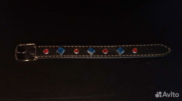 Ошейник из кожи для маленьких собак и кошек