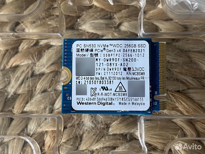 Ssd wd sn530 256gb nvme m2 2230