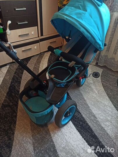 Детский велосипед трехколесный с ручкой